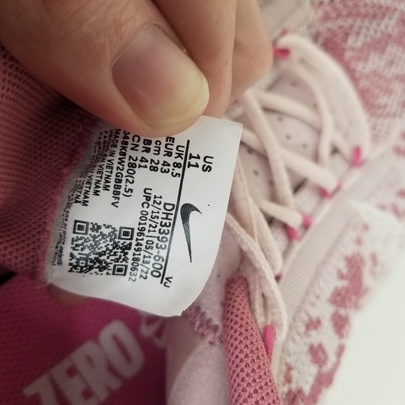 Nike SuperRep Go 3 Flyknit Next Nature Sneakers Berry/Silver Size 11 - Picture 7 of 12